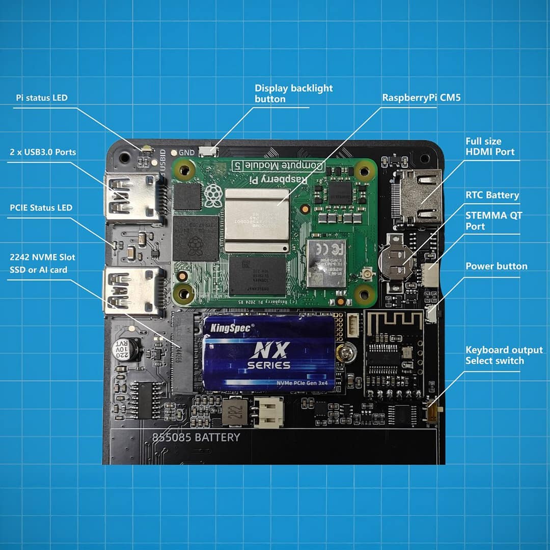 HackBerryPi CM5: o mini PC de código aberto que parece um BlackBerry